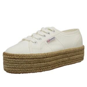 Superga Lace up Platform Espadrille Sneakers Size 10